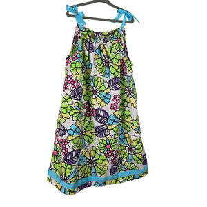Hanna Andersson GIRLS Bright Floral  Strappy Summer Sundress 130 US 8